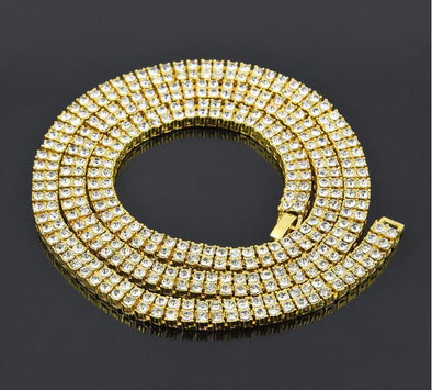 2 ROW TENNIS CHAIN IN GOLD