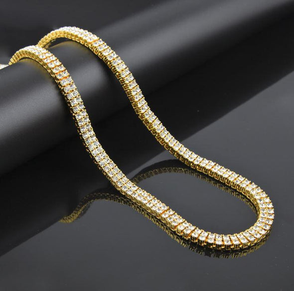 2 ROW TENNIS CHAIN IN GOLD