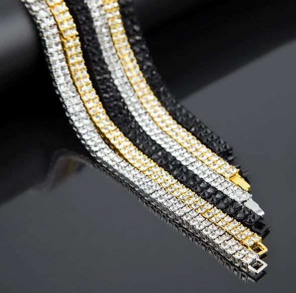 2 ROW TENNIS CHAIN IN GOLD