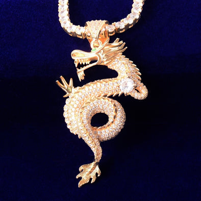 DRAGON MEDALLION + CHAIN