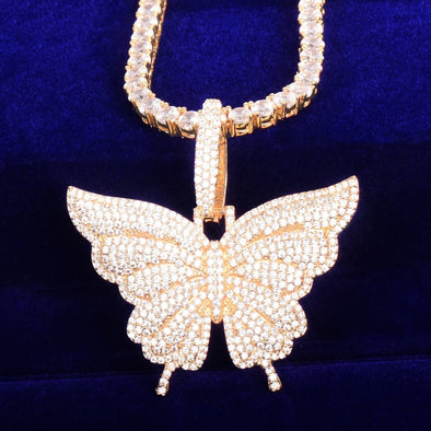 BUTTERFLY MEDALLION + CHAIN